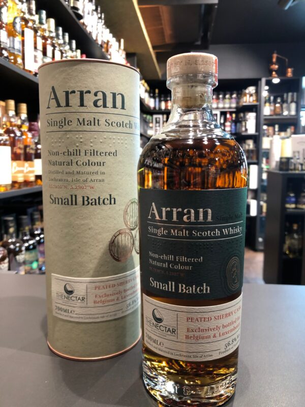 Arran Peated Sherry cask small batch Belux Huis Aerts Bree scaled