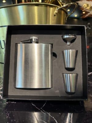 Heupfles Rvs set
