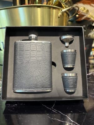Heupfles zwart set