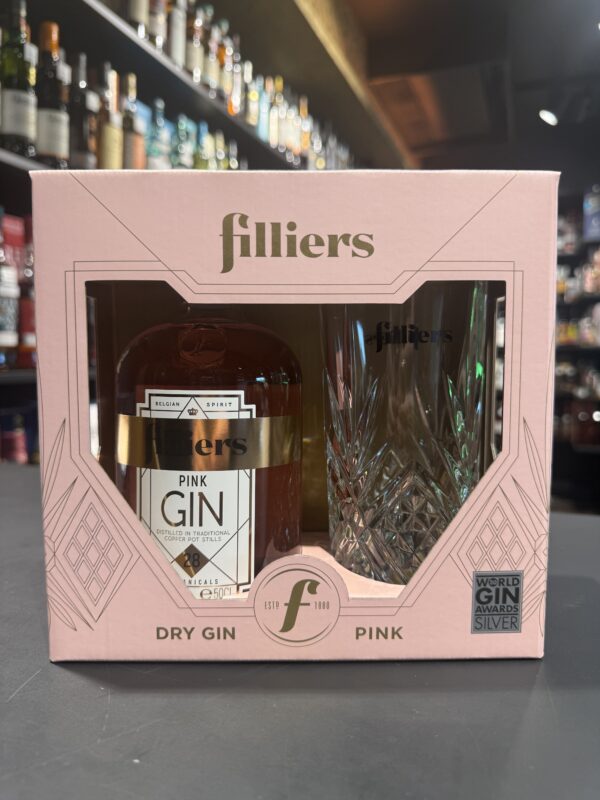 Filliers Dry Gin Pink Giftset glas