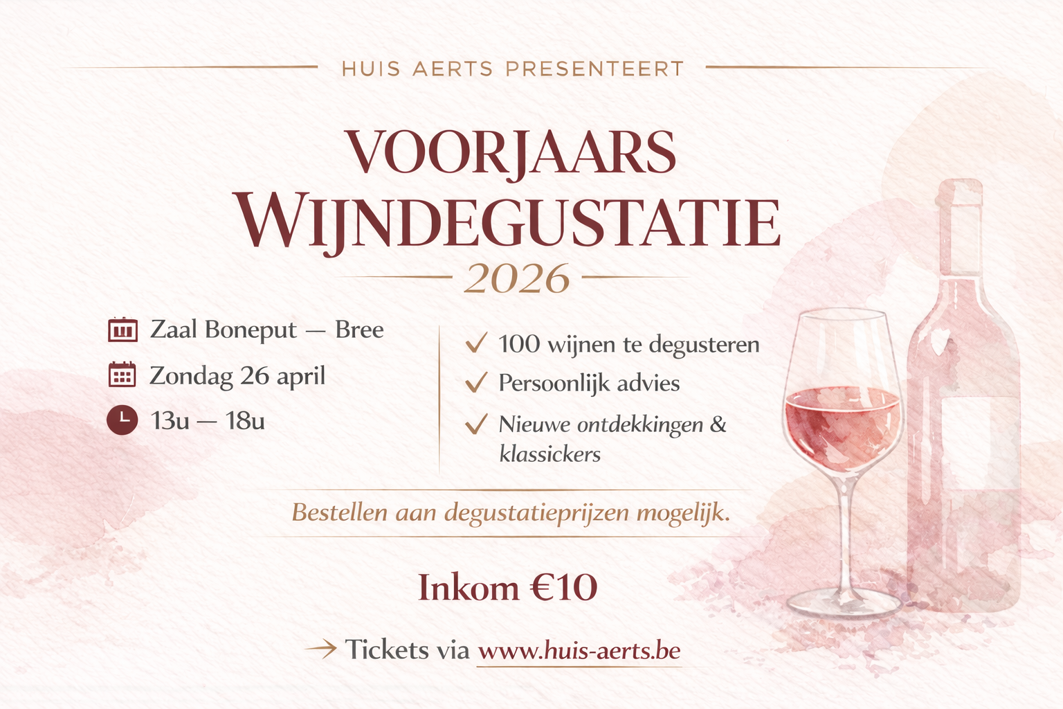 Voorjaars Wijndegustatie 26 April 2026