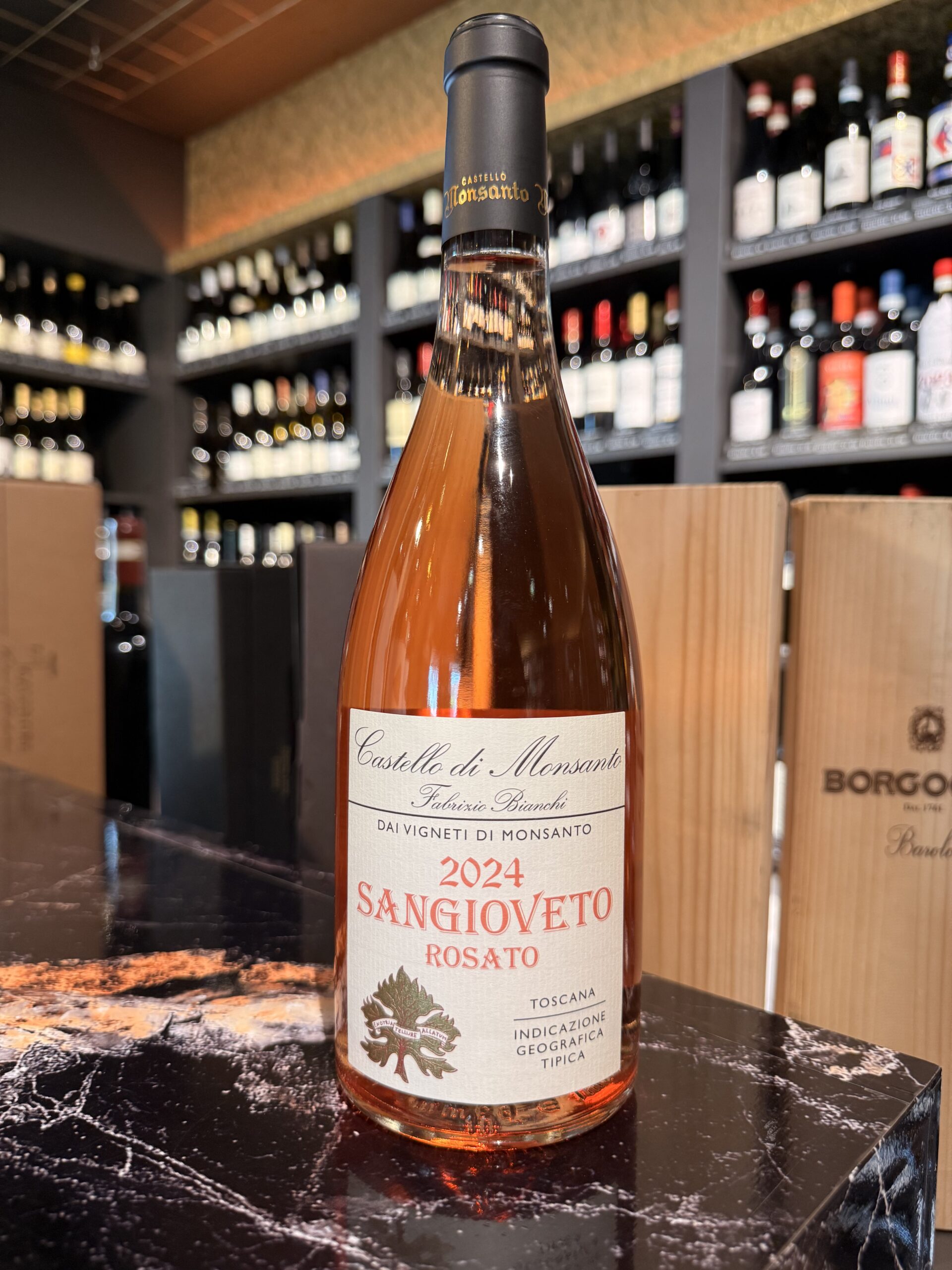 Castello Monsanto Sangioveto Rosato 1 Fles Castello di Monsanto Sangioveto Rosato Toscana IGT van 100% Sangiovese.